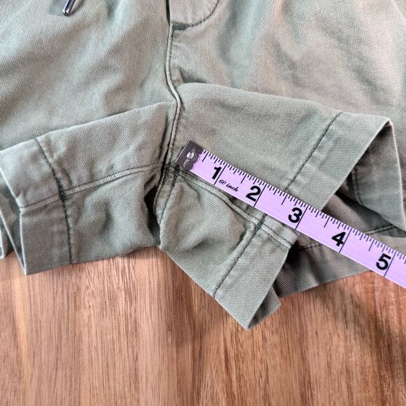 Gap Garment Dyed Shorts Drawstring High Waisted Cotton Pull On Extra Small Green - Picture 12 of 12
